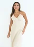 Urban Bliss Beige Linen Blend Beaded Maxi Dress - 10 Image 4