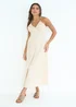 Urban Bliss Beige Linen Blend Beaded Maxi Dress - 10 Image 1