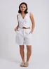Urban Bliss White Linen Blend Short - 8 Image 1