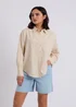 Urban Bliss Stone Linen Blend Oversized Shirt - Size 10 Image 3