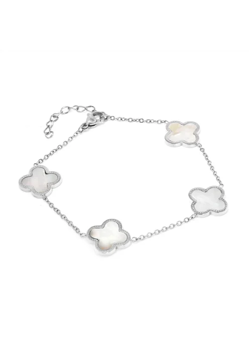 Say It With Silver Luck Chain Bracelet - One Size Image 1