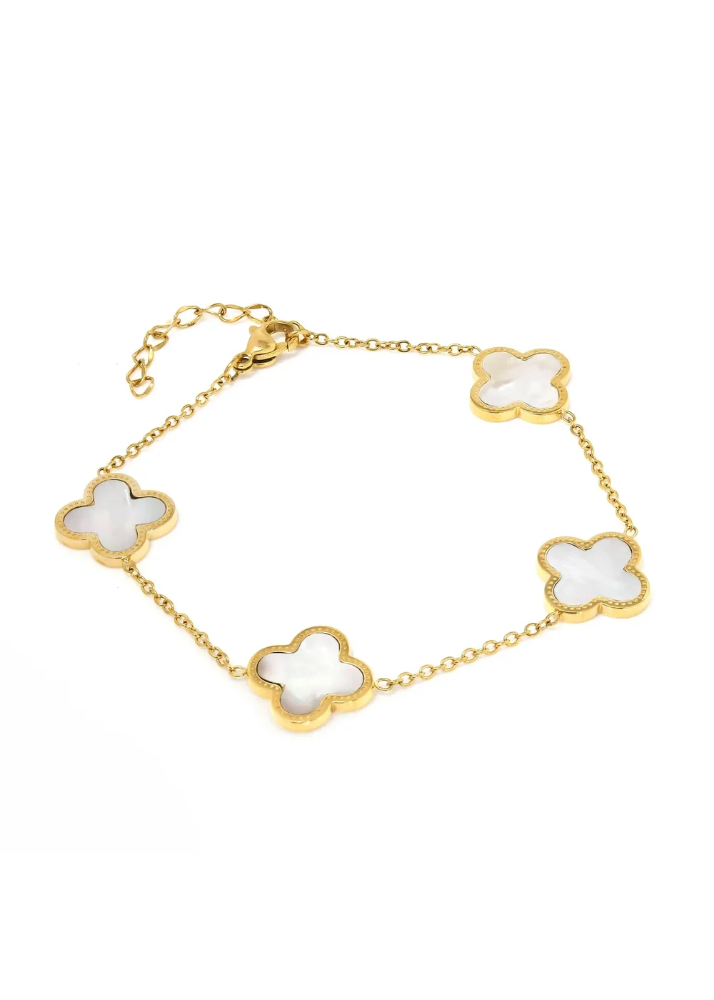 Say It With Gold Clover Chain Bracelet - One Size Image 1