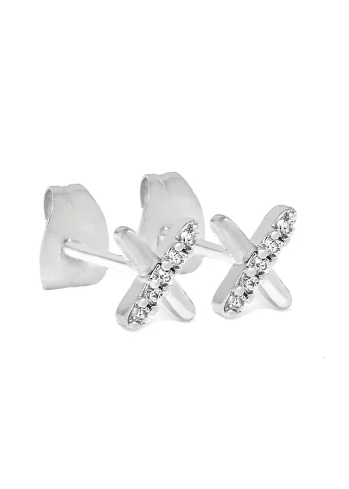 Say It With Silver Kiss Earrings - One Size Image 1