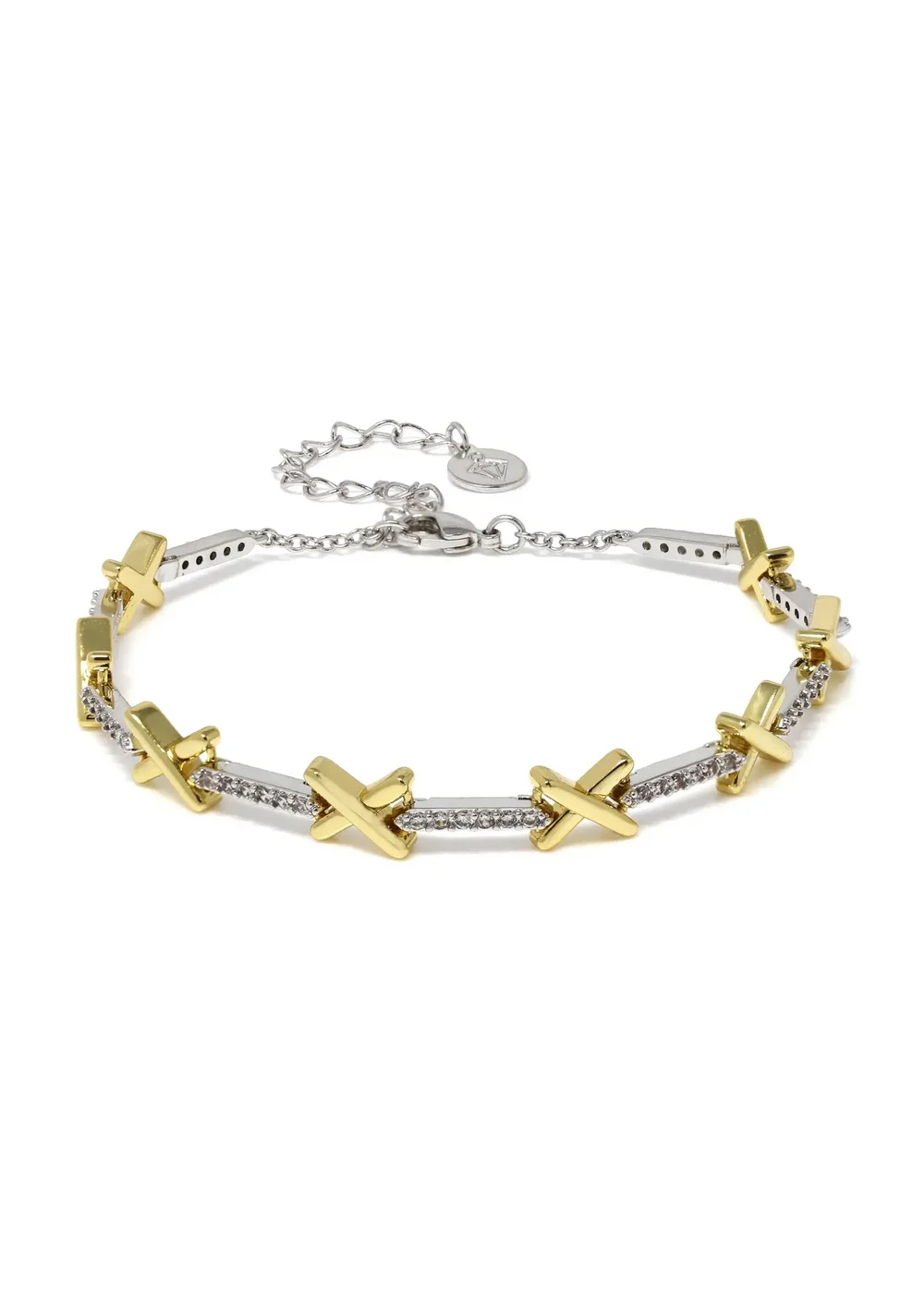 Say It With Gold Kiss Tennis Bracelet - One Size Image 1