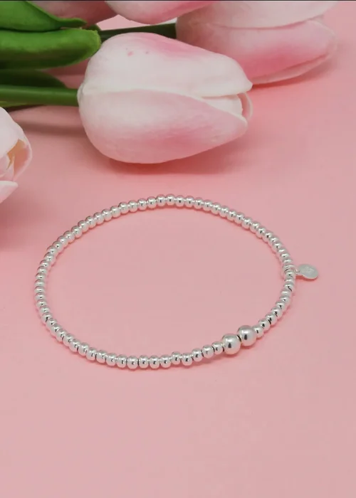 Say It With Silver Mini Junior Ball Bracelet - One Size Image 2