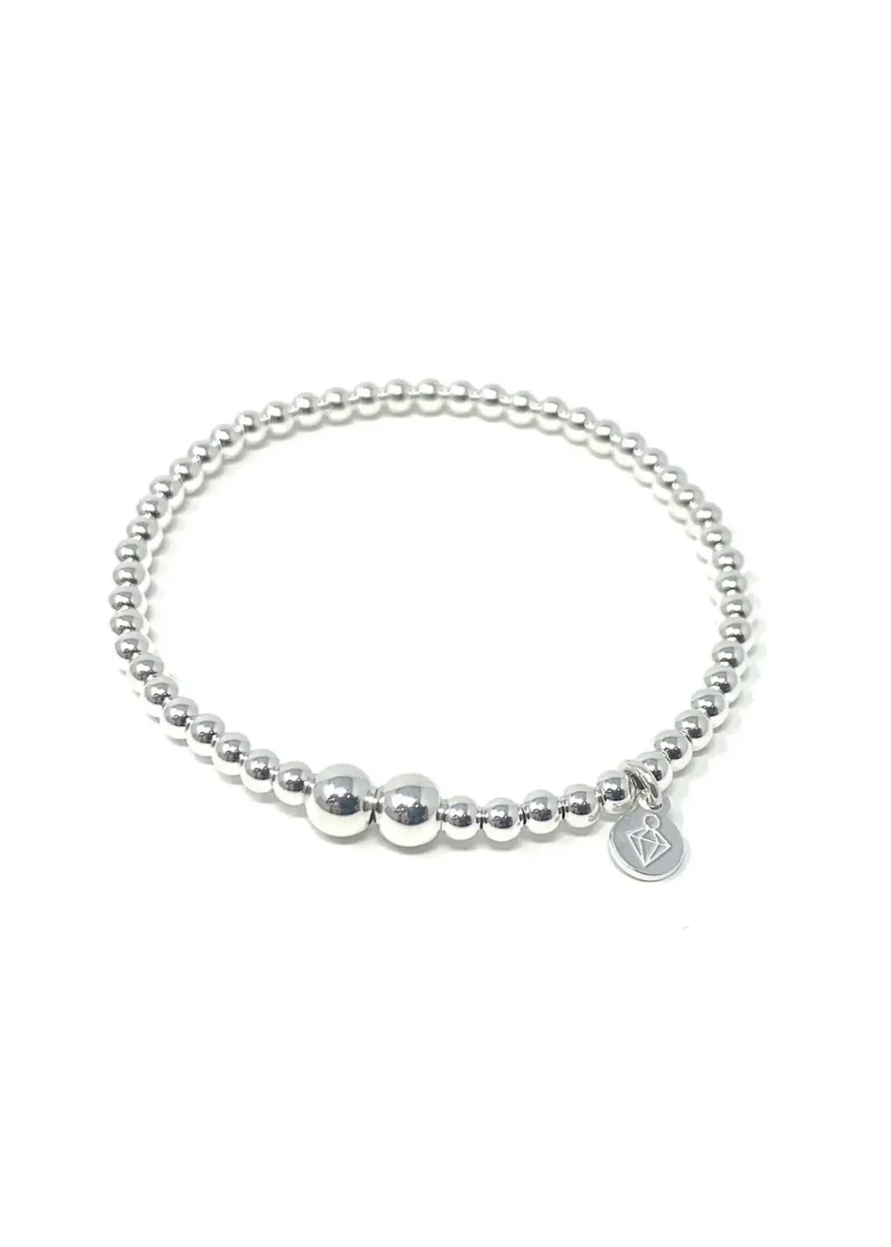 Say It With Silver Mini Junior Ball Bracelet - One Size Image 1