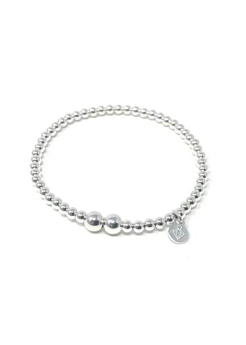 Say It With Silver Mini Junior Ball Bracelet - One Size Image 1