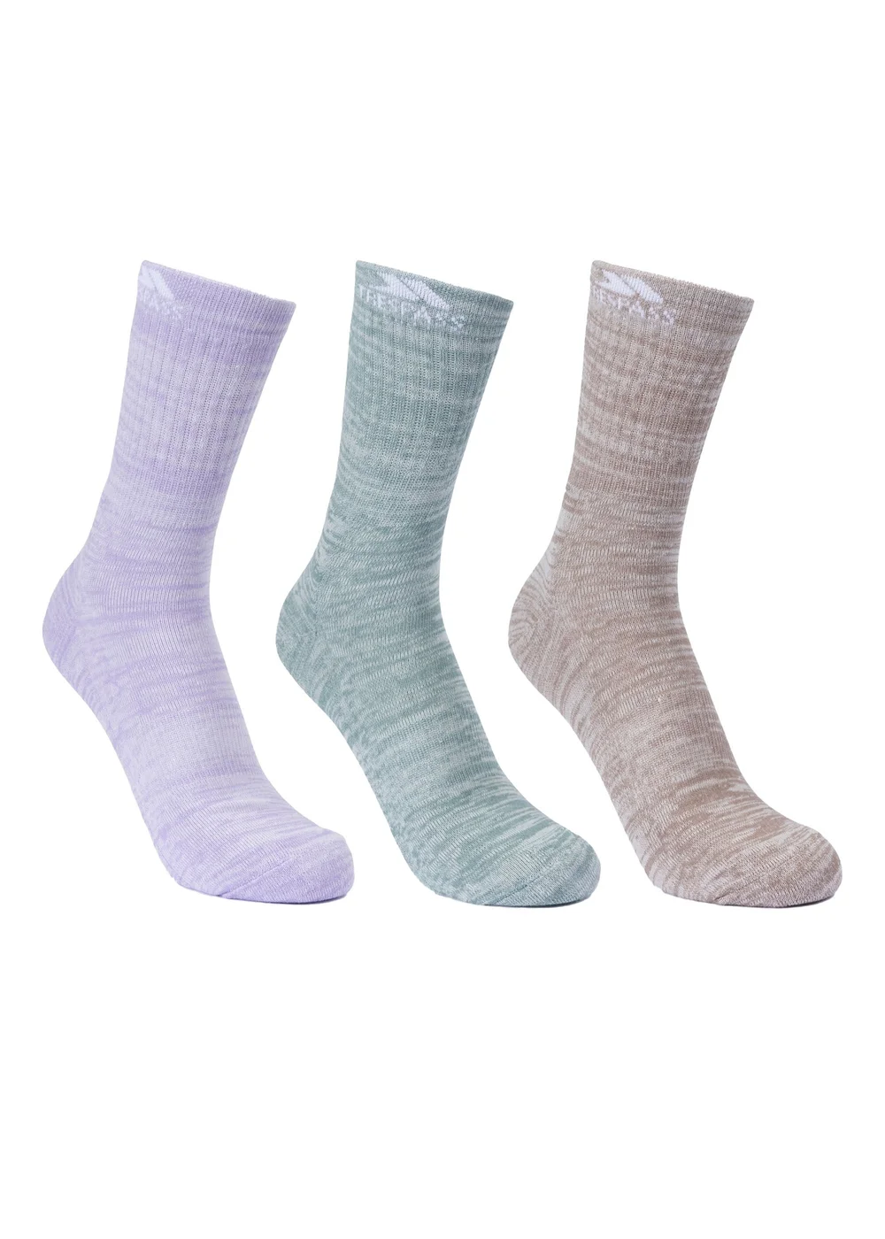 Trespass Forest Green Helvellyn Trekking Socks (Pack of 3) - A65 Image 1