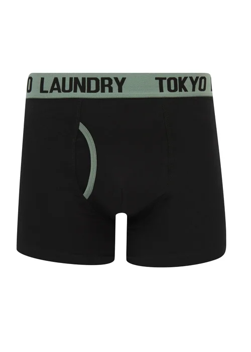 Tokyo Laundry Black & Grey Cotton 6-Pack Boxers - Large Image 2