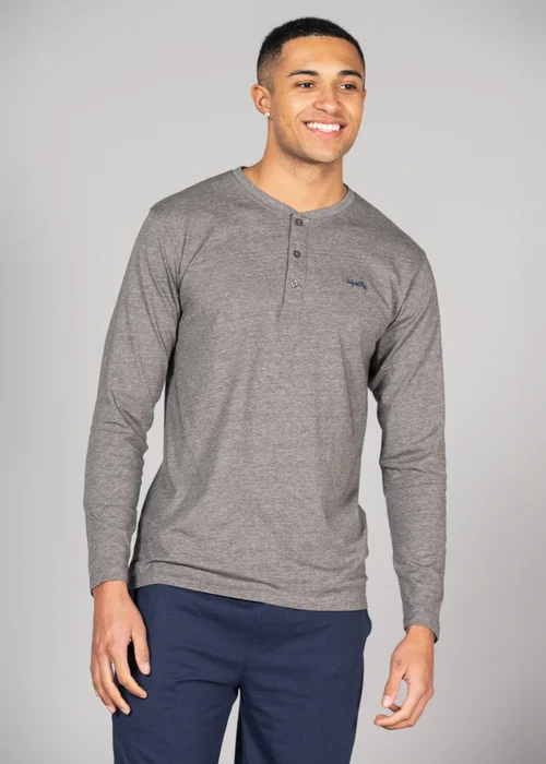 Tokyo Laundry Grey Cotton 2-Piece Top and Jersey Bottoms Pyjama Set - XXL Image 3