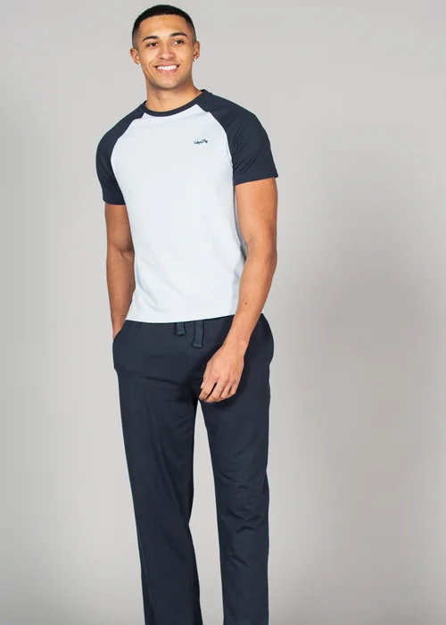 Tokyo Laundry Blue Cotton 2-Piece Raglan Top and Jersey Bottoms Set - Extra Large Image 1