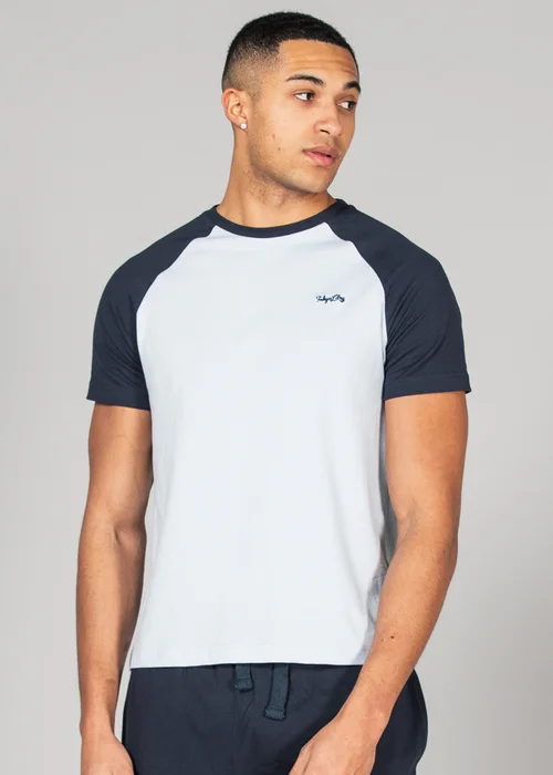 Tokyo Laundry Blue Cotton 2-Piece Raglan Top and Jersey Bottoms Set - Extra Large Image 3