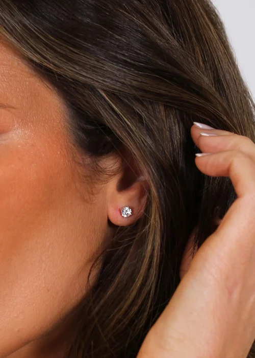 Say It With Silver Round Earrings - One Size Image 2