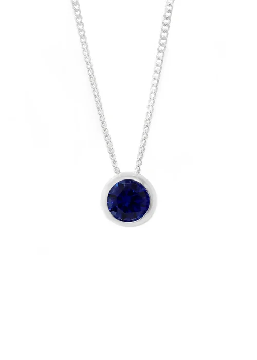 Say It With Silver September Mini Birthstone Necklace - One Size Image 1