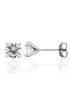 Say It With Sterling Silver Classic Claw Set Earrings - One Size Image 1