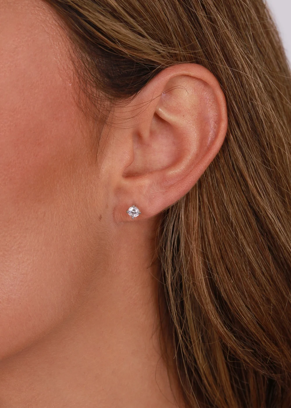 Say It With Sterling Silver Classic Claw Set Earrings - One Size Image 2