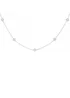 Say It With Silver & Pearl Clover Dainty Choker Necklace - One Size Image 1