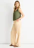 Gini London Khaki Round Neck Oversized Sleeveless Top - Small/Medium Image 4