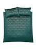 Catherine Lansfield Art Deco Pearl Duvet Cover Set Teal Green - Double Image 5