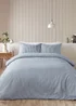 Catherine Lansfield Brushed Cotton Stripe Reversible Duvet Cover Set - Single Image 2
