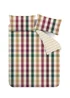 Catherine Lansfield Autumn Check Reversible King Duvet Cover Set Natural Plum - Single Image 5