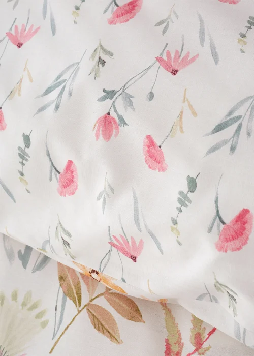 Catherine Lansfield Ella Poppy Reversible Duvet Cover Set Cream - Double Image 4