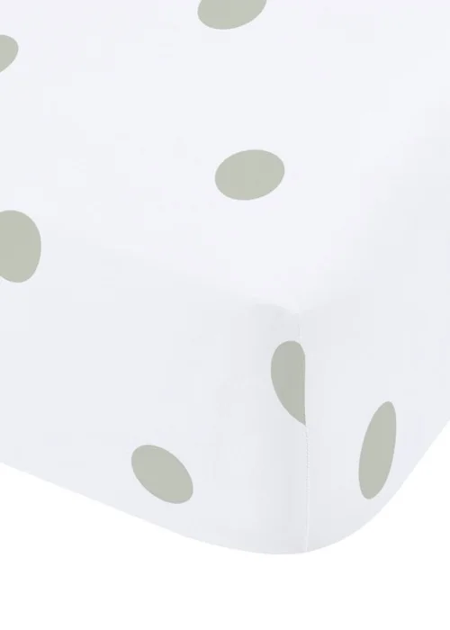Catherine Lansfield Brushed Polka Dot Cotton Fitted Sheet - Fitted Single Image 3