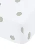 Catherine Lansfield Brushed Polka Dot Cotton Fitted Sheet - Fitted Single Image 3