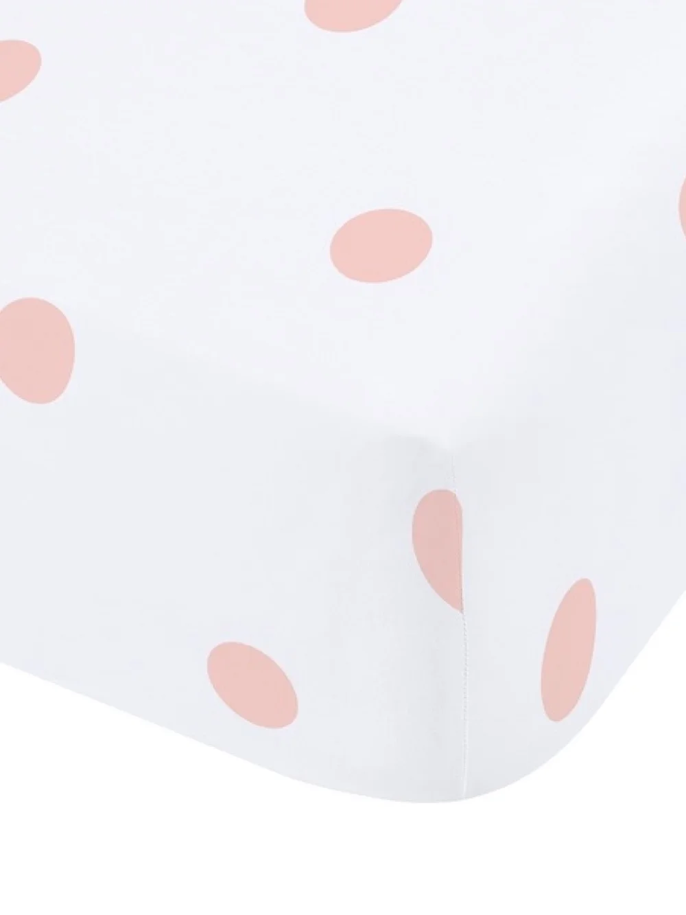 Catherine Lansfield Brushed Polka Dot Cotton Fitted Sheet Pink - Fitted Single Image 3