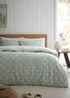 Catherine Lansfield Brushed Polka Dot Cotton Reversible Single Duvet Cover Set Green - Single Image 1