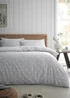 Catherine Lansfield Brushed Polka Dot Cotton Reversible Single Duvet Cover Set Grey - Single Image 1