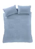 Catherine Lansfield Seersucker Duvet Cover Set Blue - Single Image 5