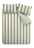 Catherine Lansfield Cove Stripe Reversible Duvet Cover Set Green - Single Image 5