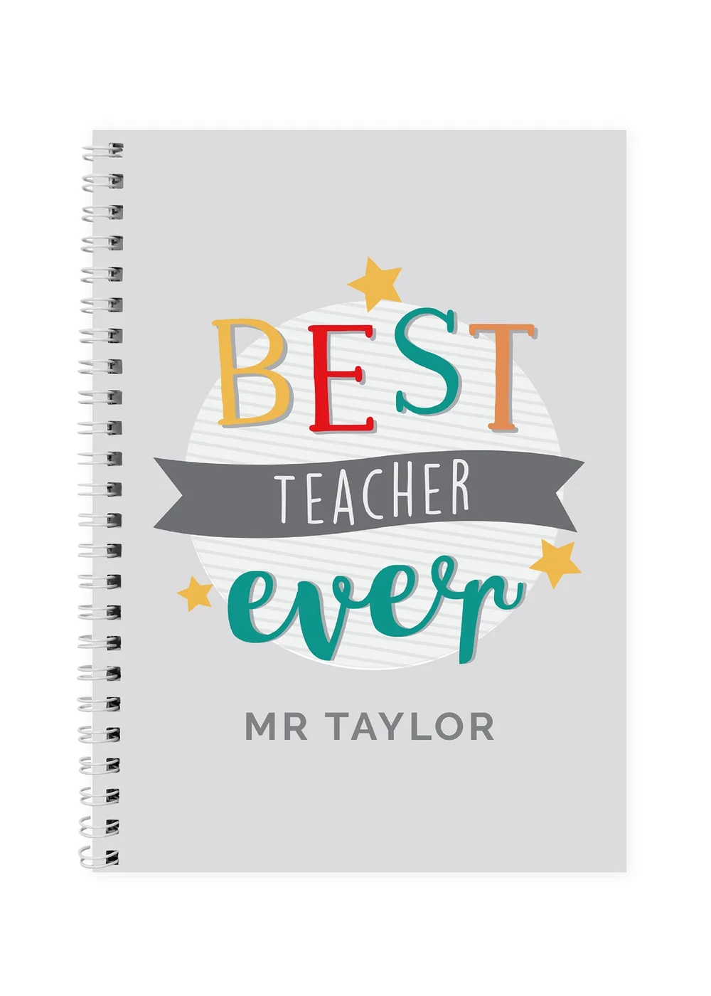 Personalised Memento Company White Best Teacher Ever A5 Notebook - One Size Image 3