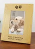 Personalised Memento Company Wood Oak Finish 6x4 Paw Prints Photo Frame - One Size Image 1