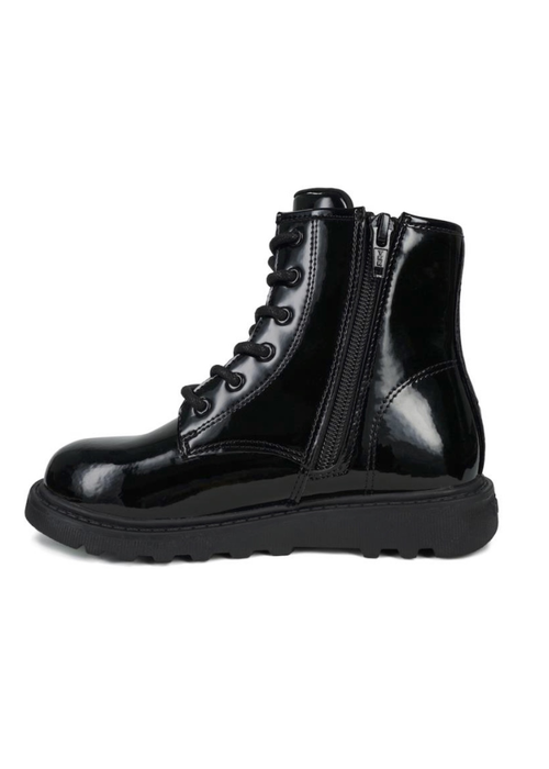 ToeZone Holly Black Patent Leather Unicorn Boot (Younger 8 - Older 2) - Size 13 Infants Footwear Image 4