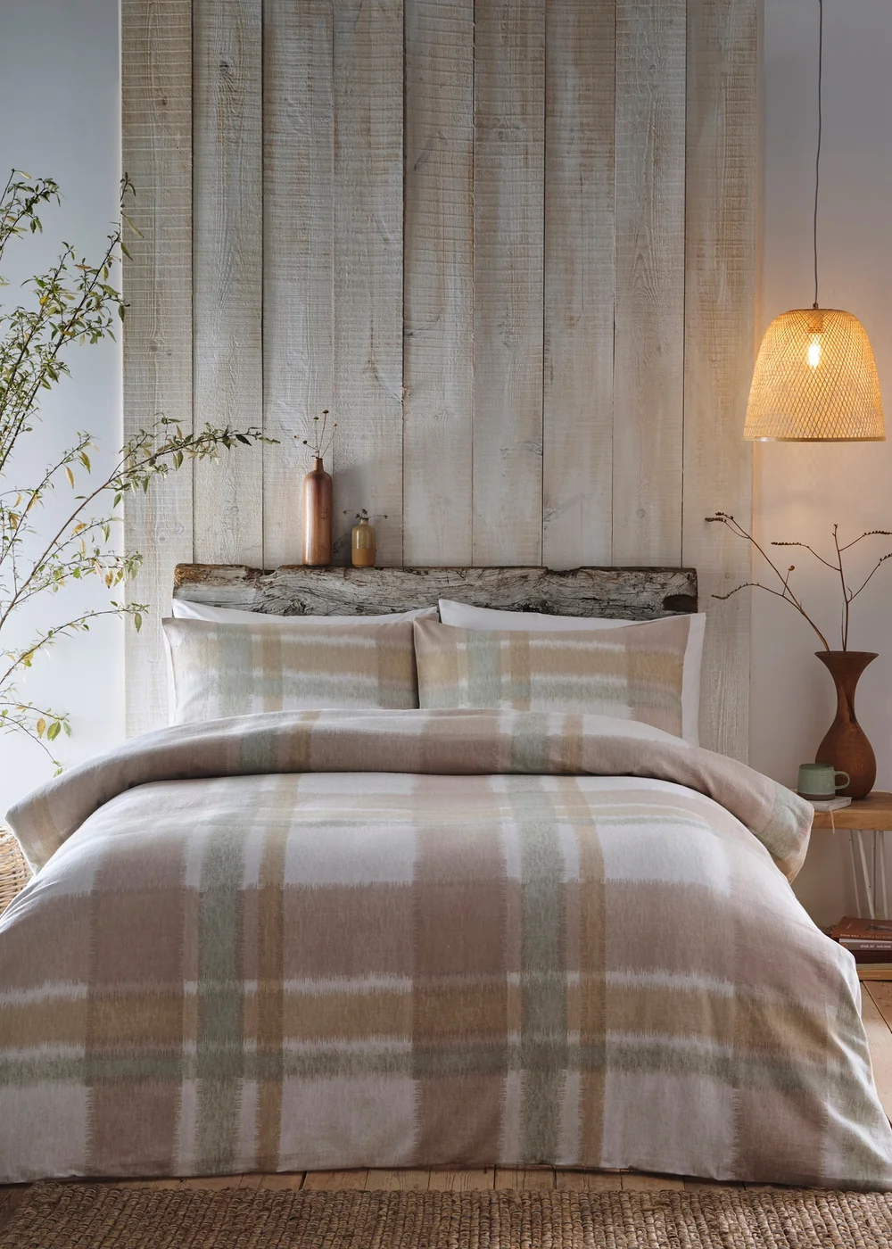 Appletree Hygge Verbier Natural Duvet Cover Set - Single Image 1