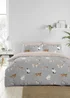 Fusion Cats Grey Duvet Cover Set - Single Image 1