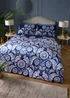 Laurence Llewelyn-Bowen Romilly Blue Jacquard Duvet Cover Set - Double Image 1