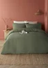 Serene Lindly Dark Green Duvet Cover Set - Single Image 1