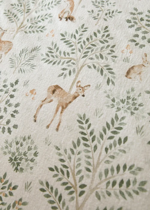 Dreams & Drapes Lodge Forest Animals Christmas Natural Duvet Cover Set - King Image 3