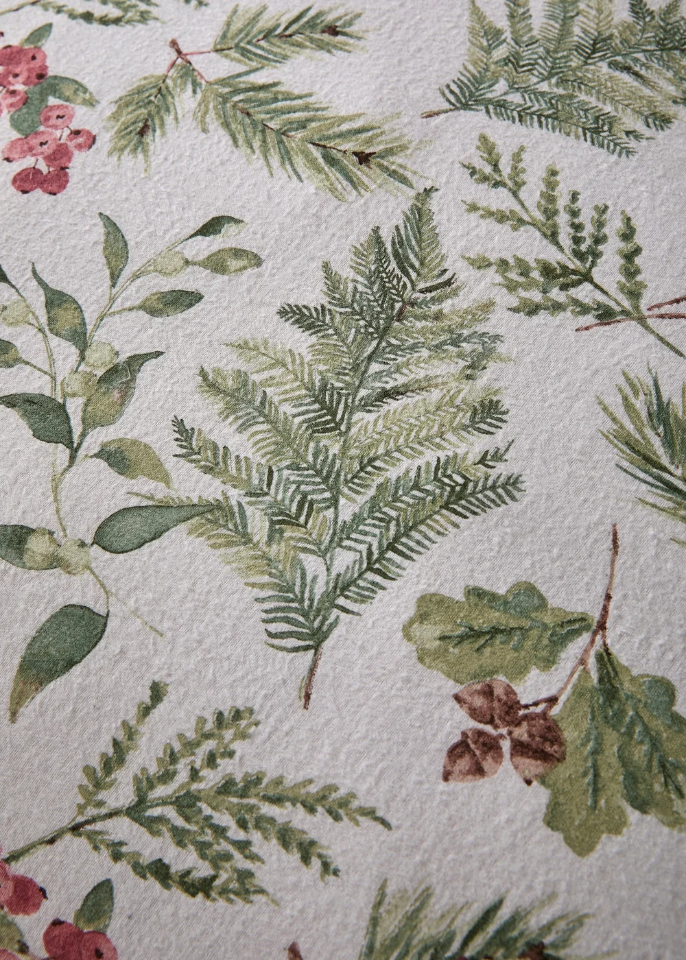 Dreams & Drapes Lodge Winter Sprigs Christmas Green Duvet Cover Set - Single Image 3