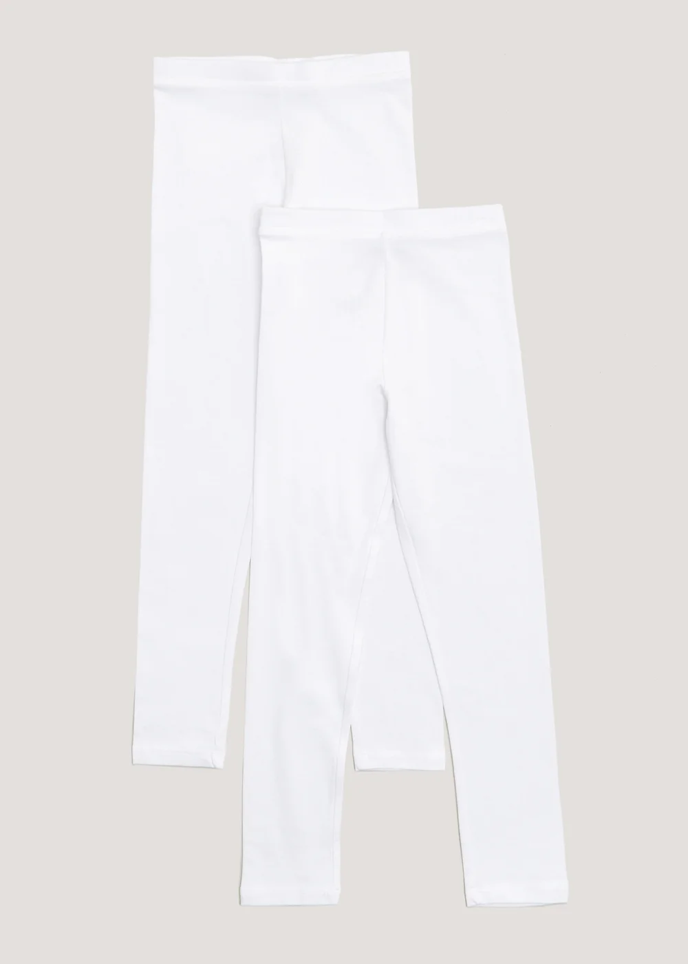 2 Pack Girls White Leggings (7-15yrs) - Age 7 Years Image 1