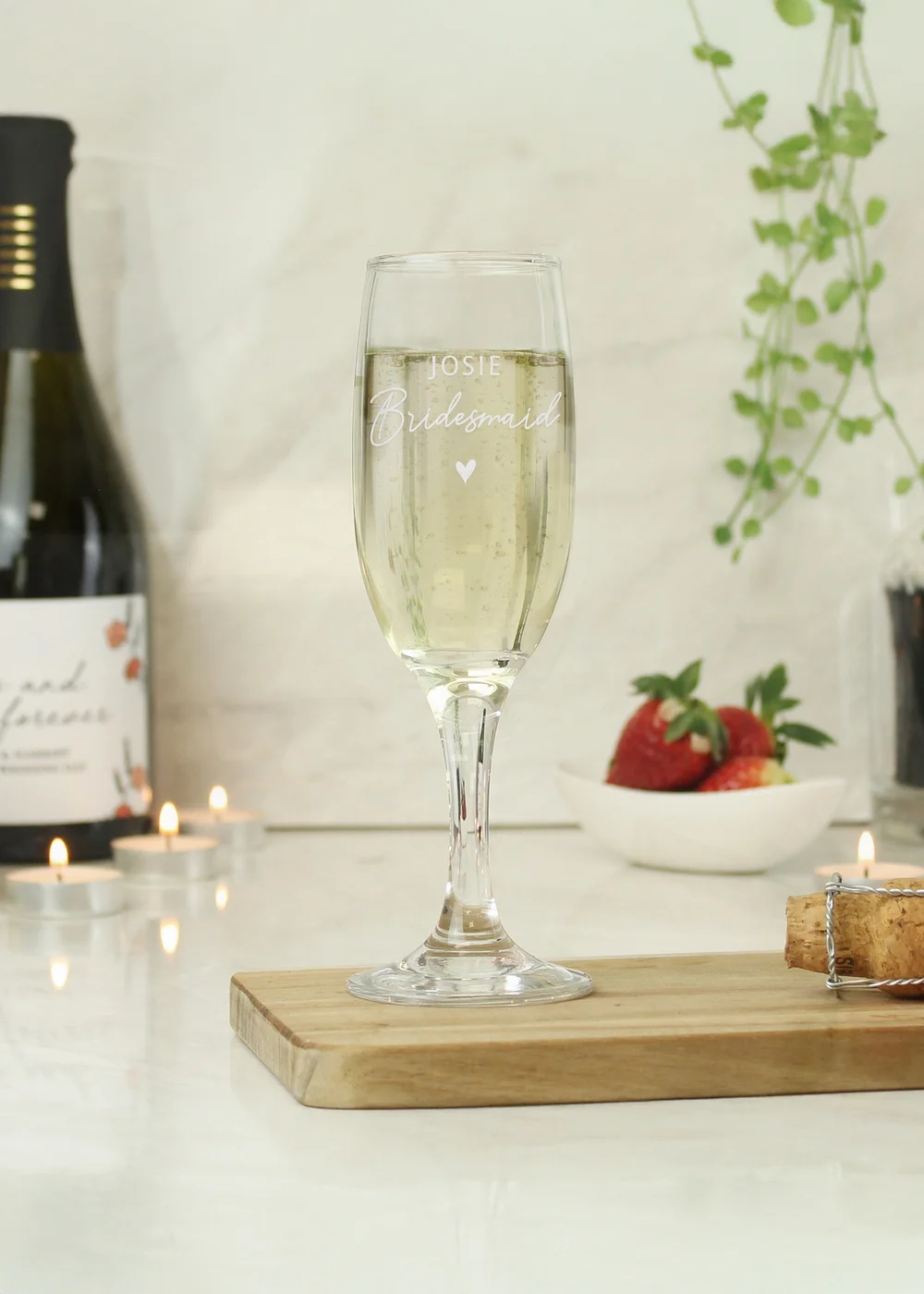 Personalised Memento Company Bridesmaid Flute Glass - One Size Image 1