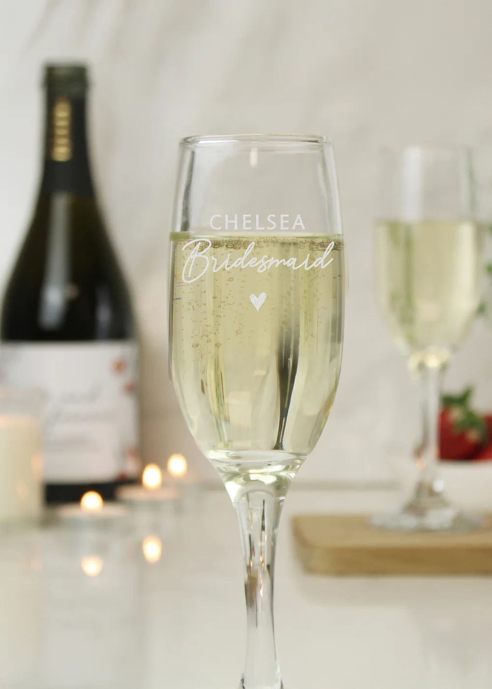 Personalised Memento Company Bridesmaid Flute Glass - One Size Image 3