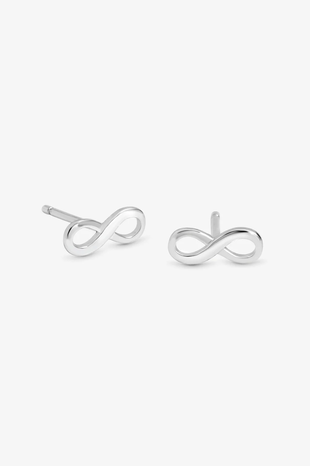 Simply Silver Sterling Silver 925 Mini Infinity Stud Earrings - One Size Image 1