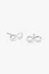 Simply Silver Sterling Silver 925 Mini Infinity Stud Earrings - One Size Image 1