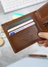 Personalised Memento Company Tan Leather Wallet - One Size Image 2