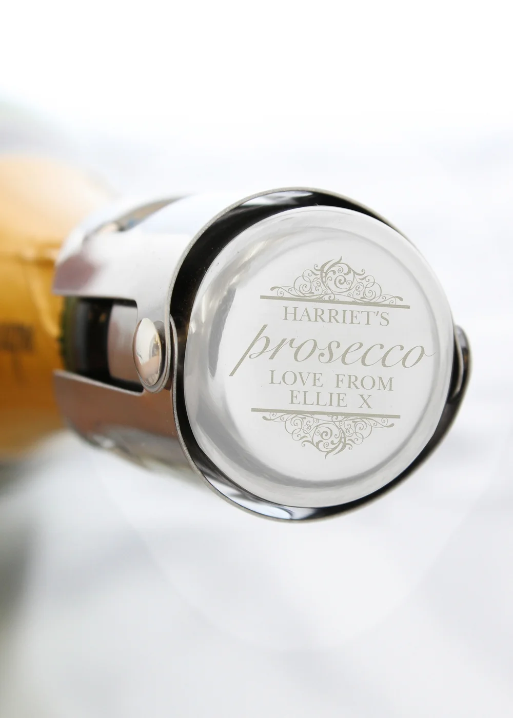 Personalised Memento Company Silver Prosecco Bottle Stopper - One Size Image 1