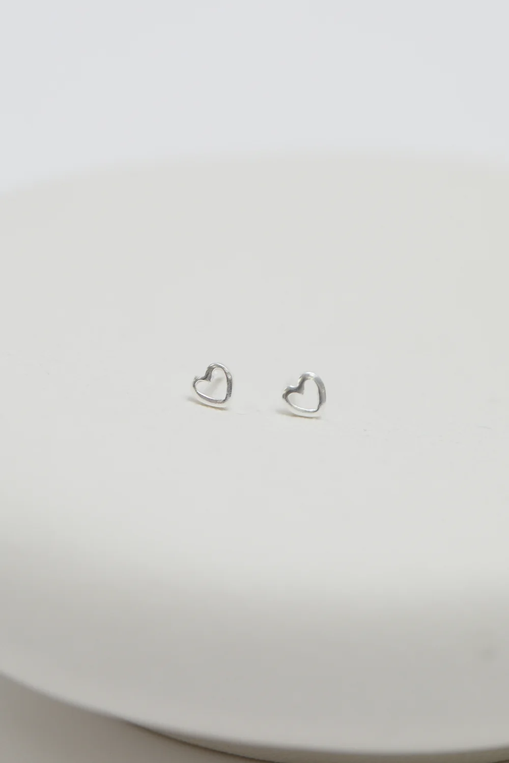 Simply Silver Sterling Silver 925 Open Heart Stud Earrings - One Size Image 2
